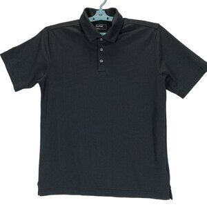 Bolle Men's Short Sleeve Performance Polo Shirt Size Medium Black Grey